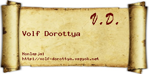Volf Dorottya névjegykártya